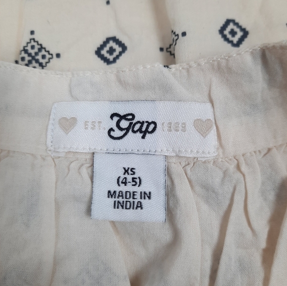 Gap Smocked Spaghetti‎ Strap Camisole Geometric Print Size XS Girls - Picture 6 of 7